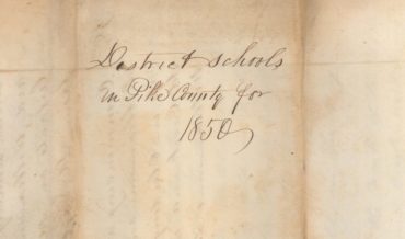 Pike County Common School Districts 1850