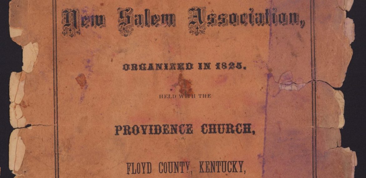 The New Salem Association Minutes 1890