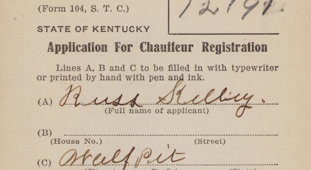 Application for Chauffeur Registration