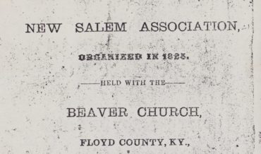 The New Salem Association Minutes 1891