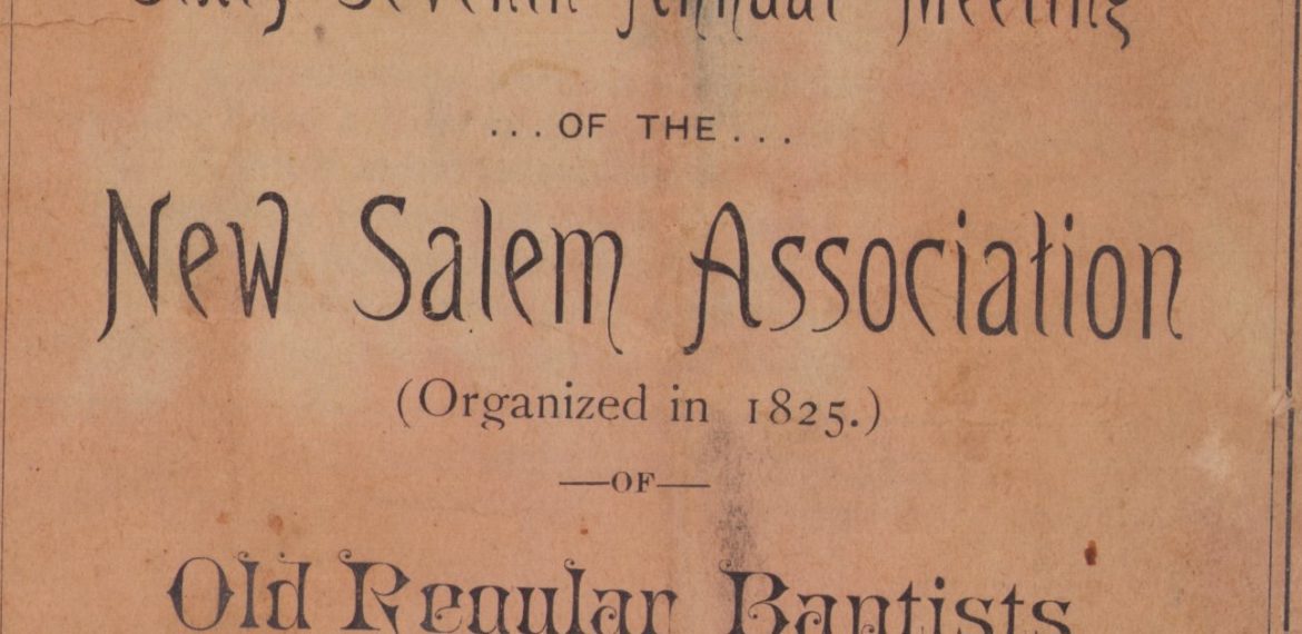 The New Salem Association Minutes 1892