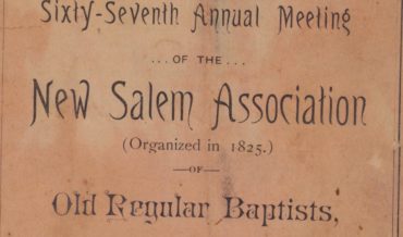 The New Salem Association Minutes 1892