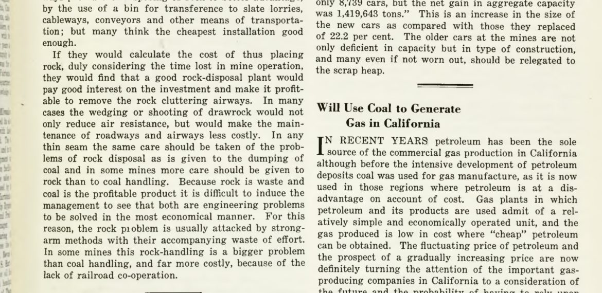 Coal Age Magazine 1926