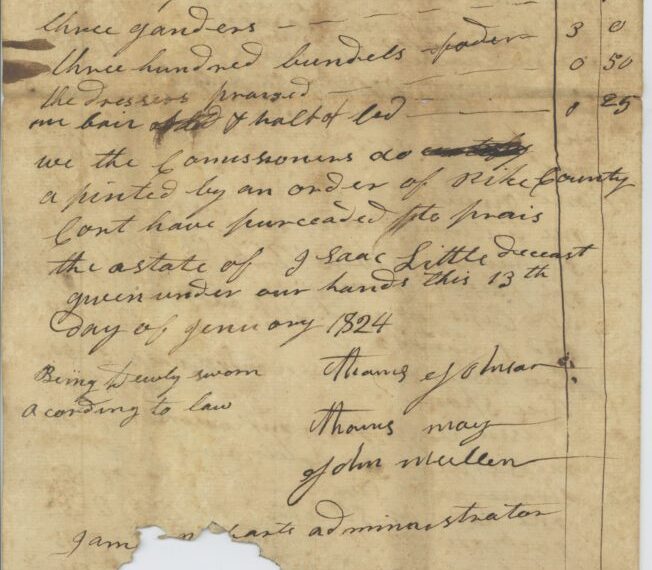 Isaac Little Estate Settlement