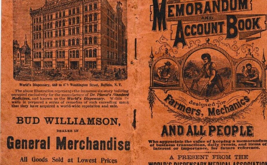 Bud Williamson’s General Store Memo Book 1905