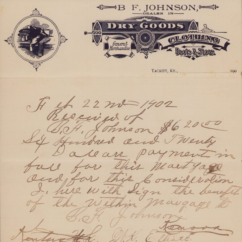 B.F. Johnson Store Ledger