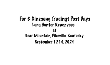 Fur & Ginseng Trading Post Days